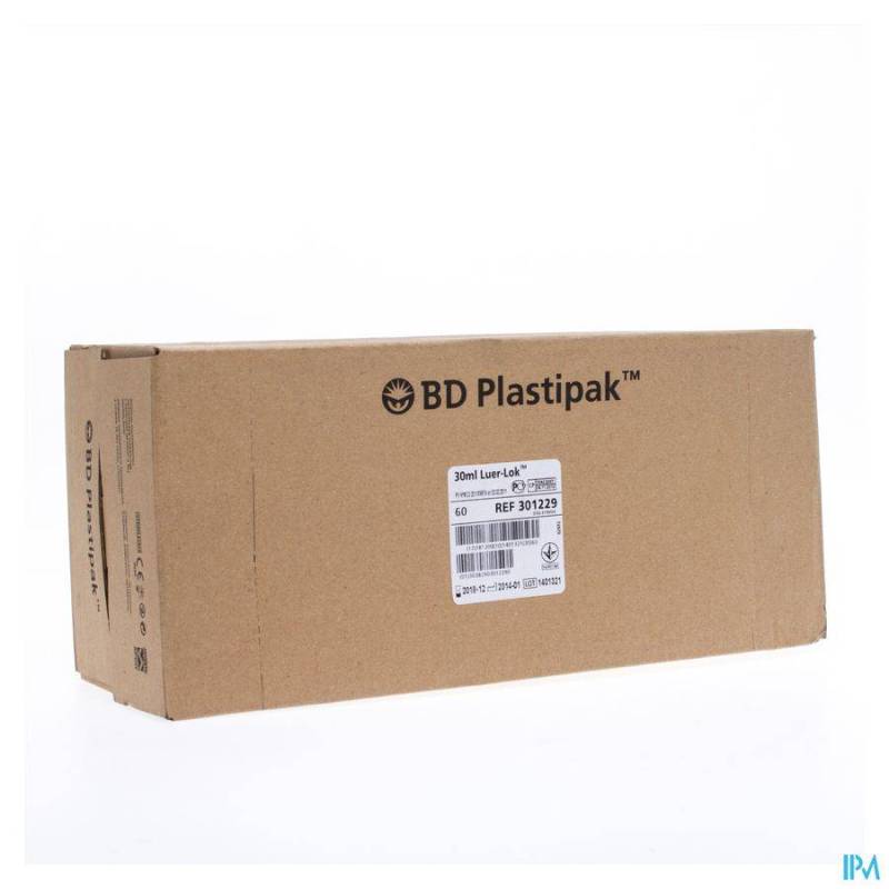 BD PLASTIPAK SERINGUE LUER-LOK 30ML 60 301229