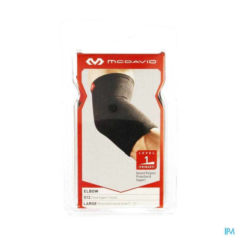 MCDAVID ELBOW BRACE ELASTIC BLACK L 512