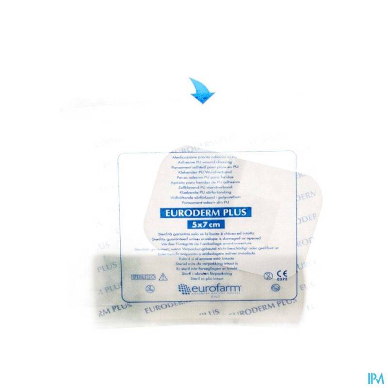 Euroderm Plus 5x 7cm 1 Pleister Steriel