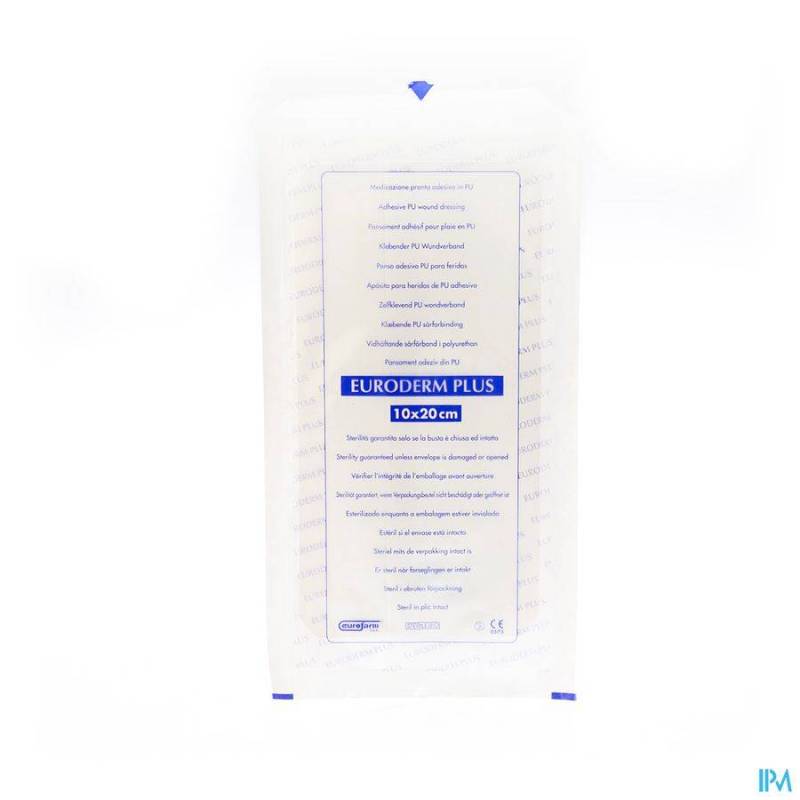 EURODERM PLUS 10X20CM 1 PANSEMENT STERIL