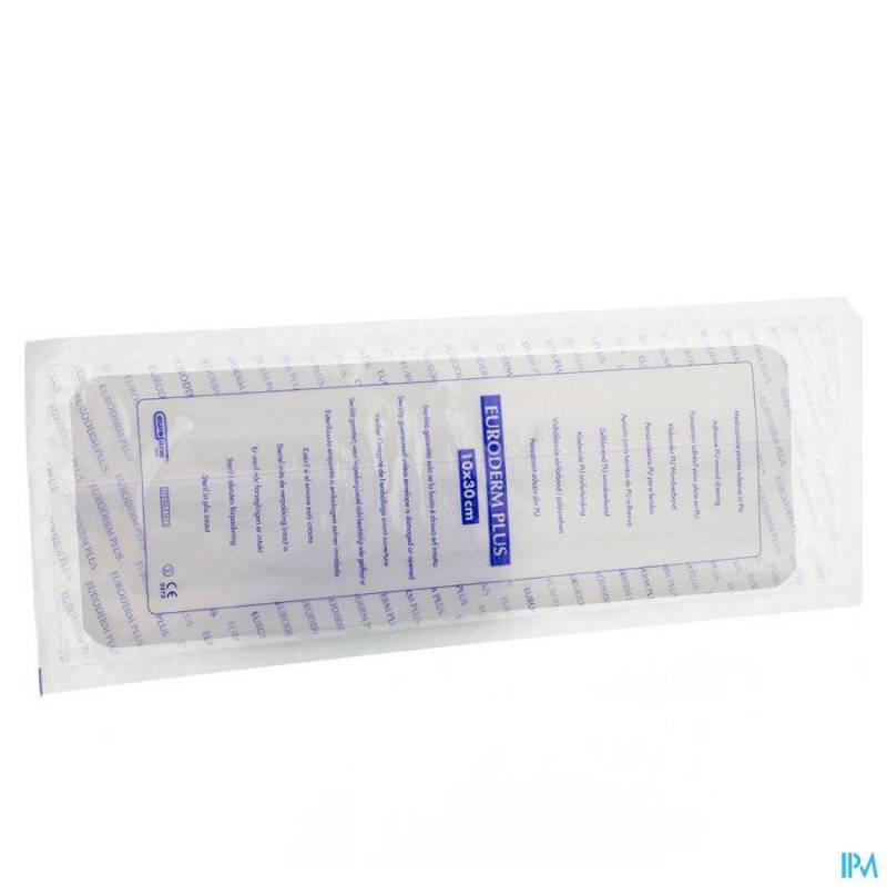 Euroderm Plus 10cmx30cm Pleister Steriel