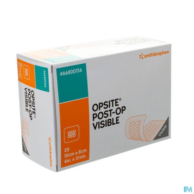 OPSITE POST OP VISIBLE 10CMX10CM 20 66800136