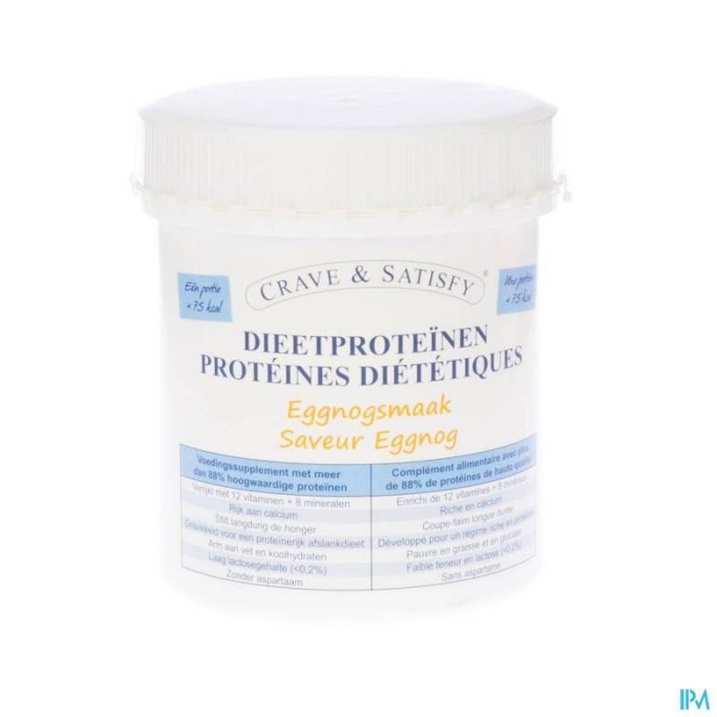 CRAVE & SATISFY PROTEINES DIET.EGGNOG PDR POT200G