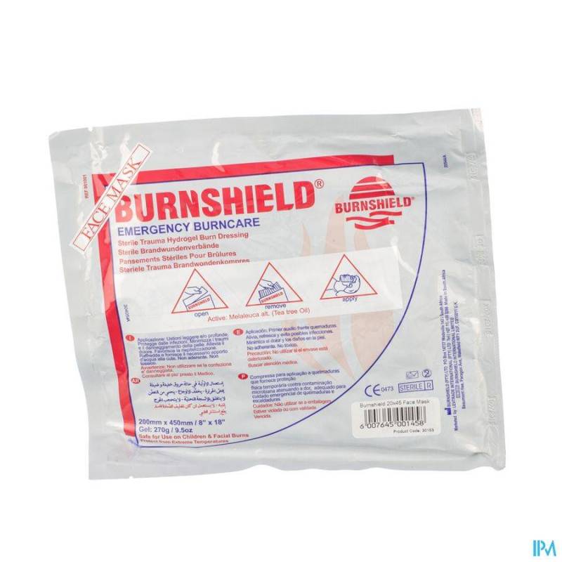 BURNSHIELD FACE MASK 20X45CM COVARMED