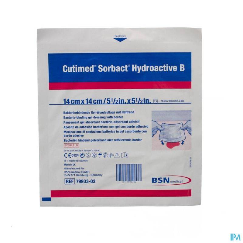 Cutimed Sorbact Hydroactive B 14x14,0cm 1 7993302