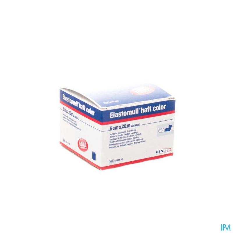 Elastomull Haft Latexvrij 6cmx20m Blauw 4537100