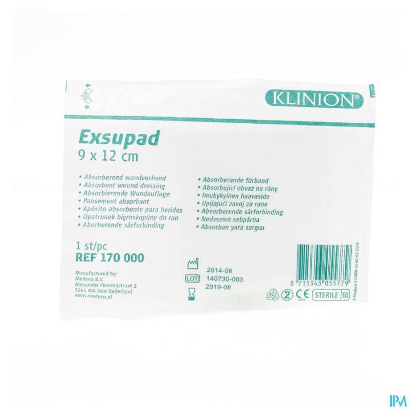 Klinion Exsupad Ster 9x12cm S 1 4170000