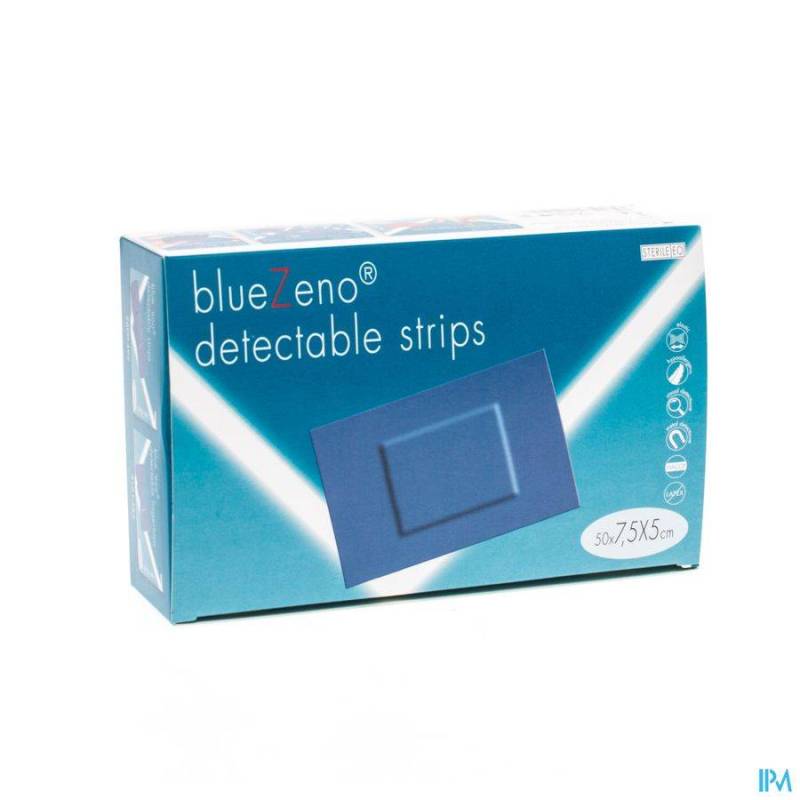 BLUEZENO DETECTABLE STRIP BLUE 7,5X5CM 50