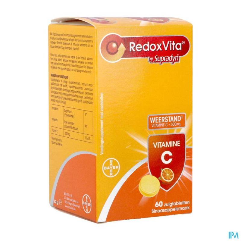REDOXVITA 500MG ORANGE COMP A SUCER 60