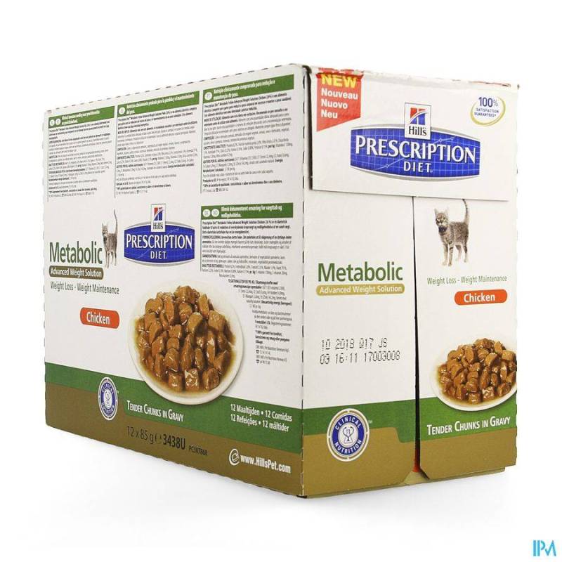 PRESCRIPTION DIET FELINE METABOLIC POUCH 12 X 85G