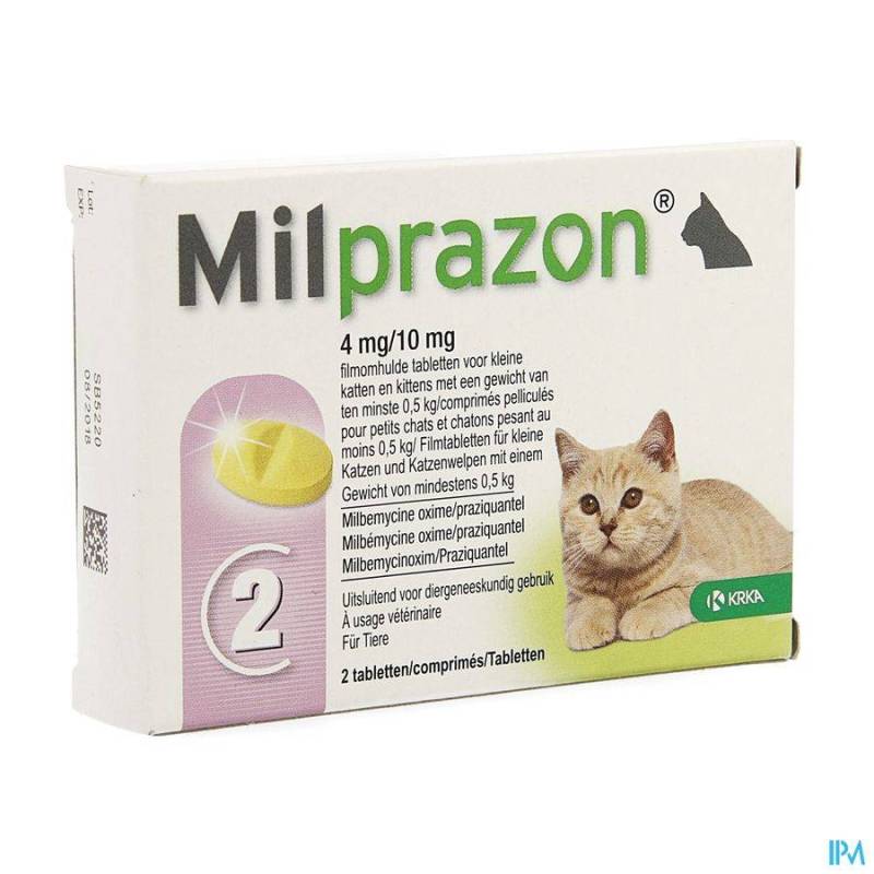 MILPRAZON 4MG/ 10MG CHAT +0,5KG COMP 1X2