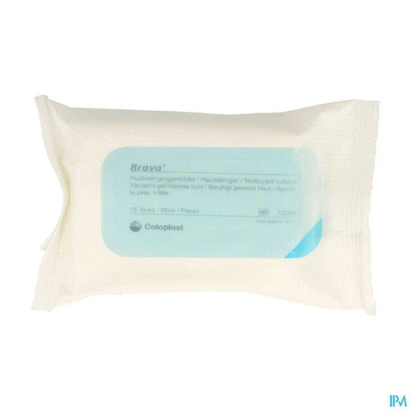 BRAVA NETTOYANT PEAU LINGETTES 15 12080