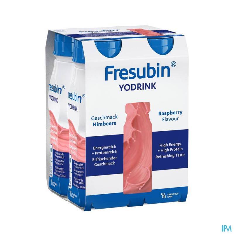 Fresubin Yodrink Framboos Easy Bottle 4x200ml