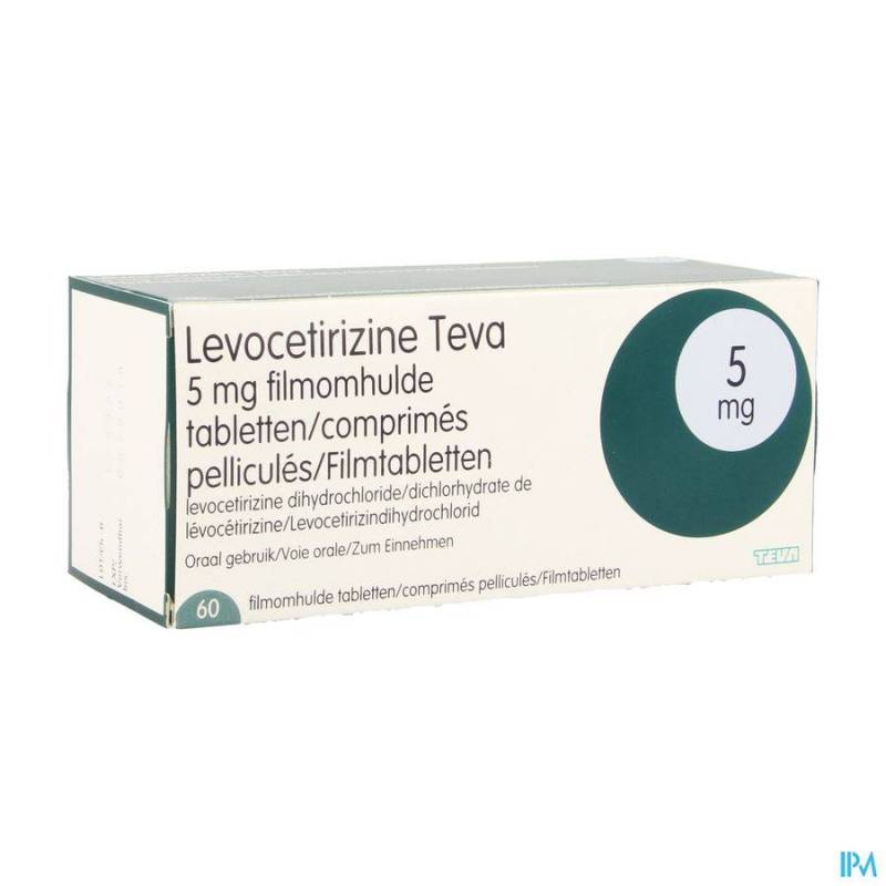 LEVOCETIRIZINE TEVA 5MG FILMOMH TABL 60 X 5MG