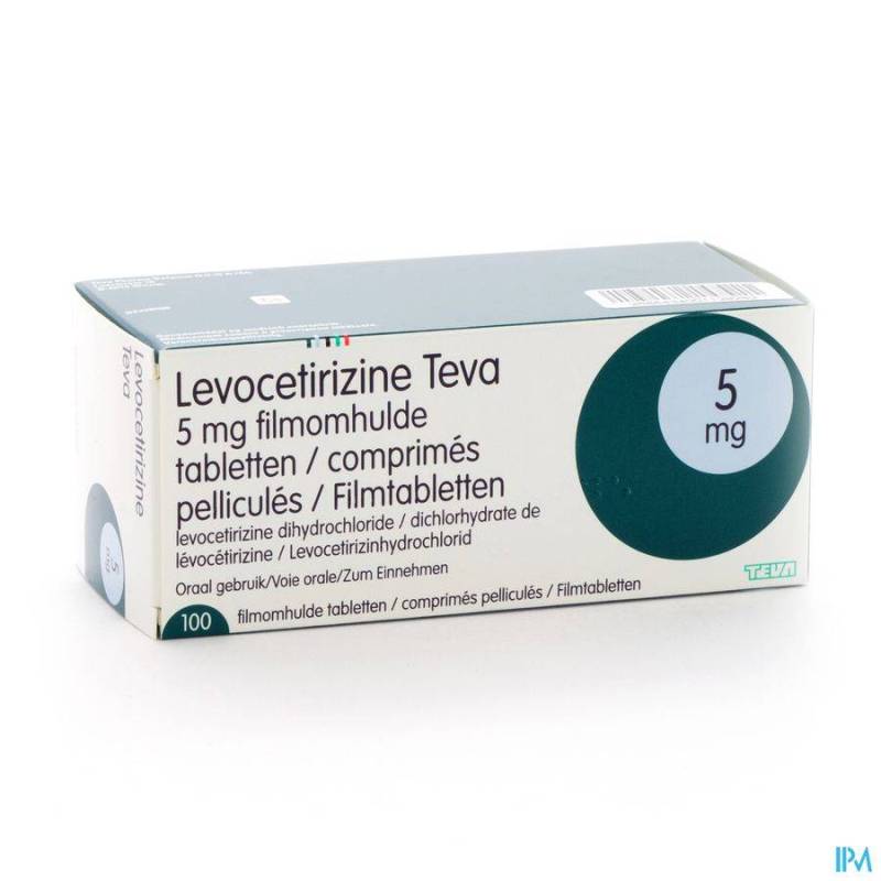 LEVOCETIRIZINE TEVA 5MG FILMOMH TABL 100 X 5MG