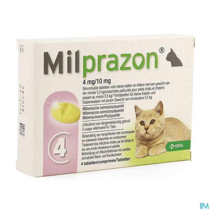 MILPRAZON 4MG/ 10MG KAT +0,5KG COMP 1X4