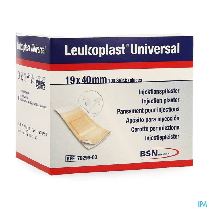 LEUKOPLAST UNIVERSAL INJ. 19X40MM 100