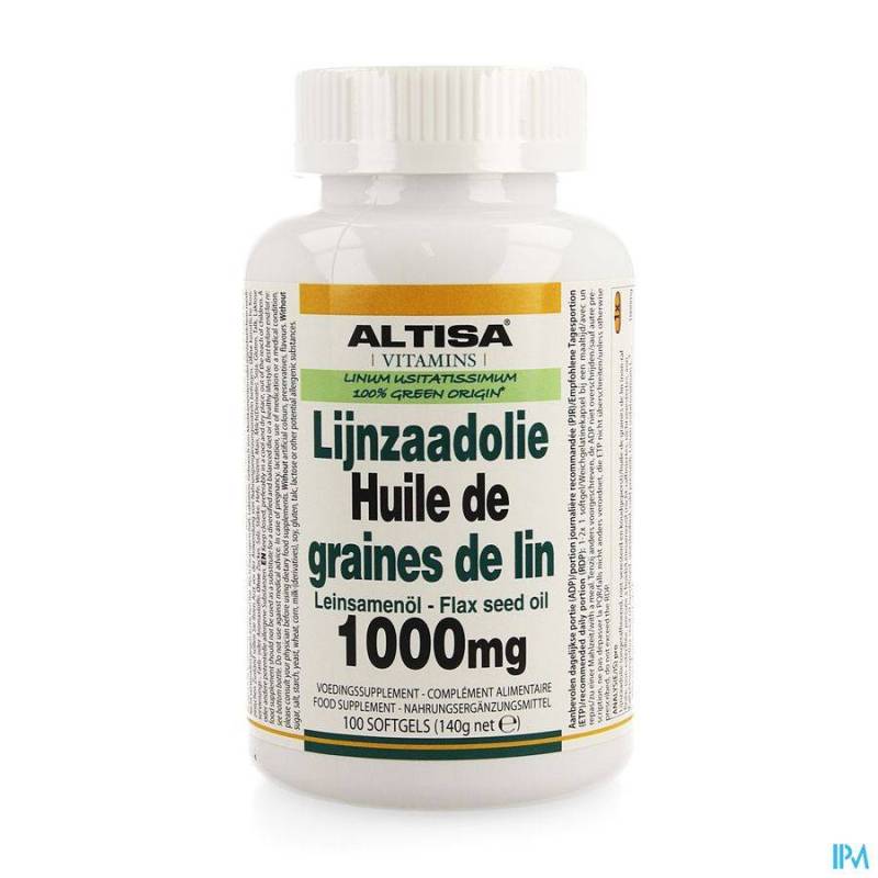 ALTISA LIJNZAADOLIE 1000MG SOFTGEL 100