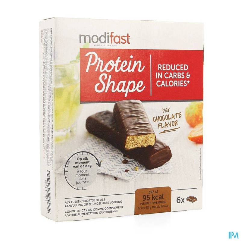 MODIFAST PROTEIN SHAPE REPEN CHOCOLADE 6X27G