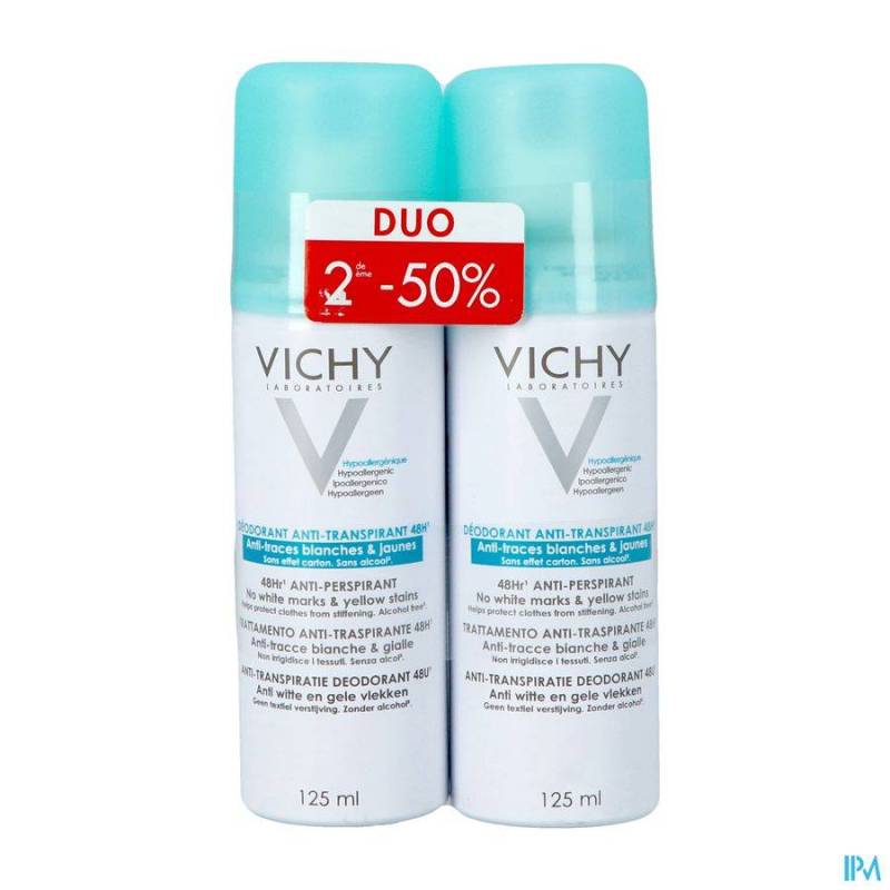 VICHY DEO A/TRACE AEROSOL 48U DUO 2X125ML