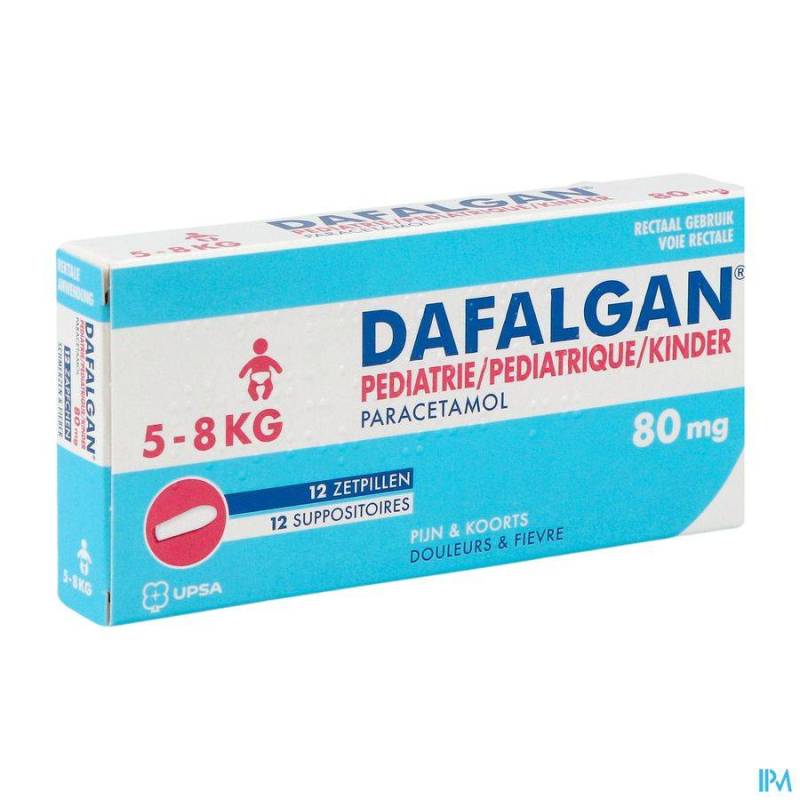 DAFALGAN PEDIATRIE 80MG SUPPO 12
