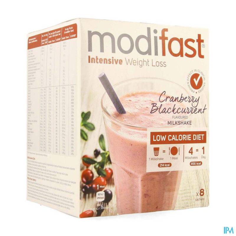 MODIFAST INTENSIVE MILKSHAKE CRANBERRY 440G