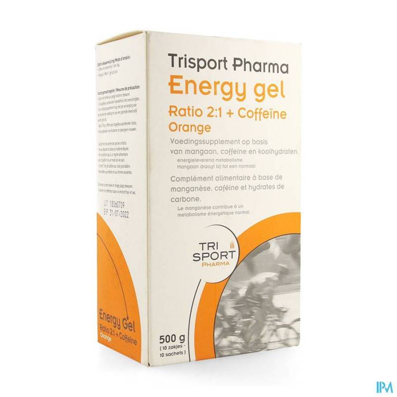 TRISPORT ENERGY GEL + COFFEINE ORANGE 10
