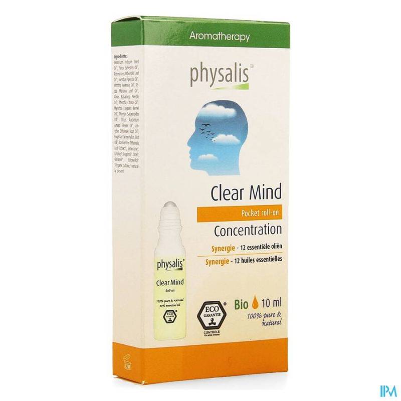 PHYSALIS ROLL-ON CLEAR MIND BIO 10ML
