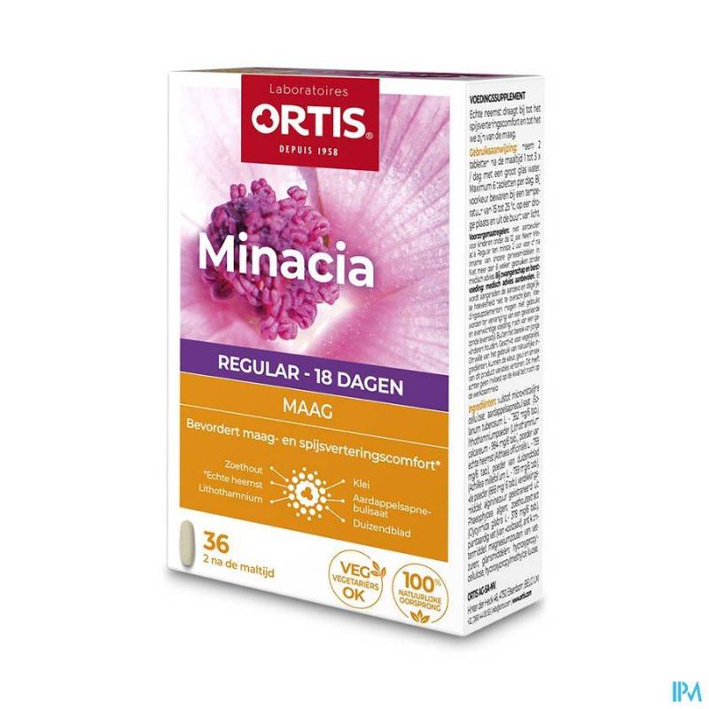 Ortis Minacia Regular Spijsvertering 36 Tabletten