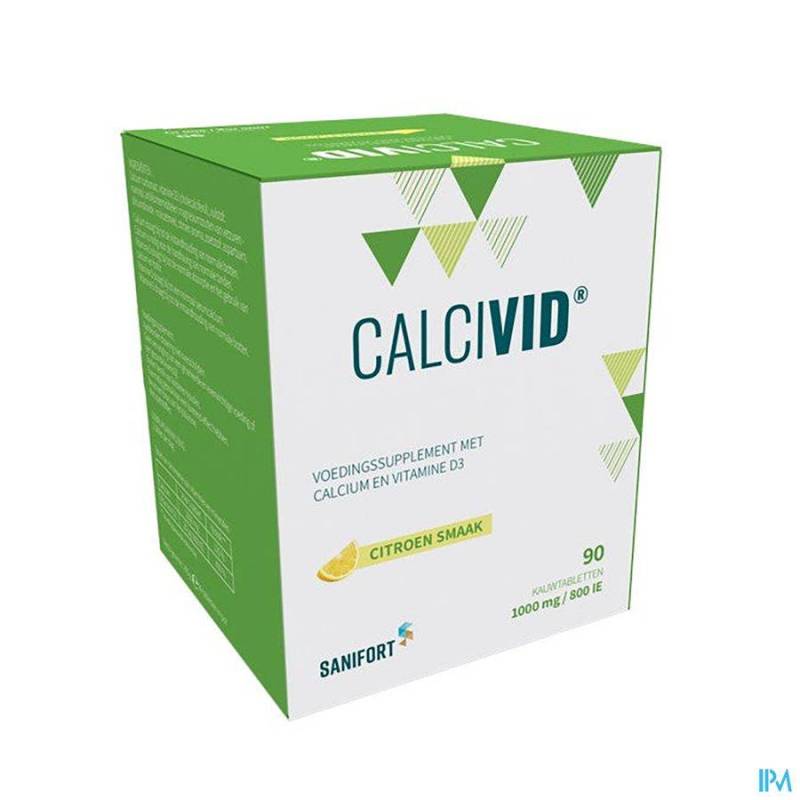 CALCIVID 1000MG/800IE LEMON CHEW 90