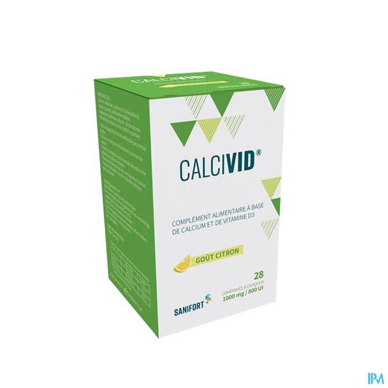CALCIVID 1000MG/800IE LEMON CHEW 28