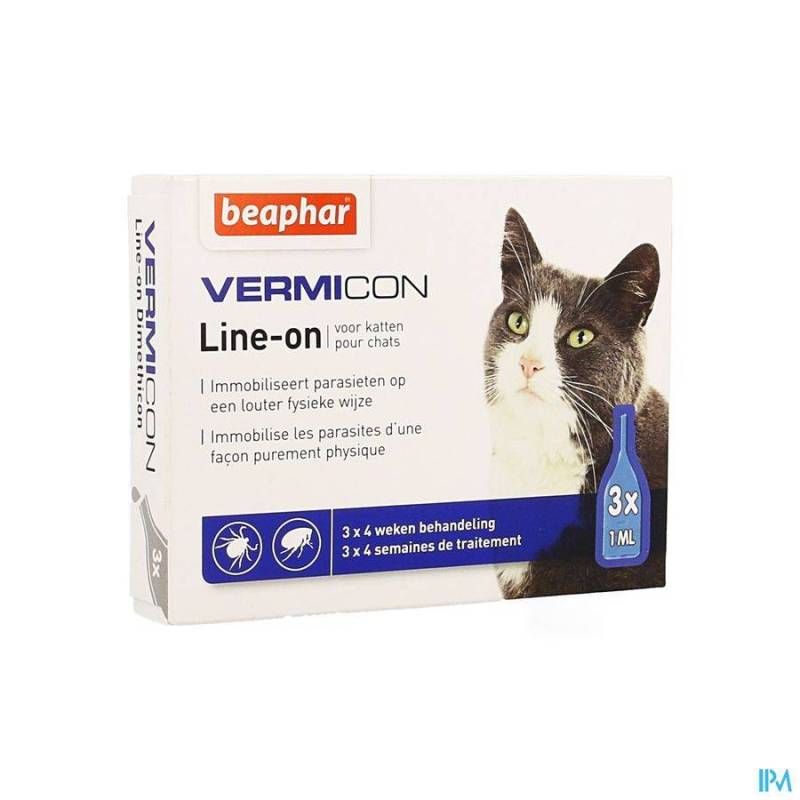 Beaphar Vermicon Line-on Kat 3x1ml