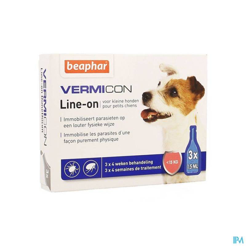 BEAPHAR VERMICON LINE-ON KLEINE HOND 3X1,5ML