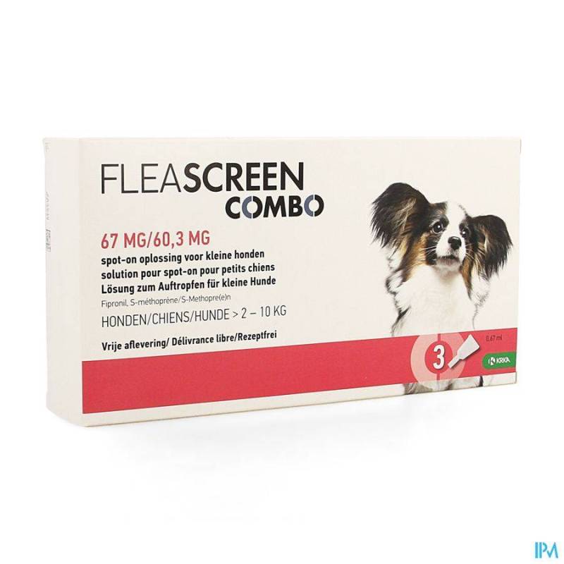 FLEASCREEN COMBO 67MG/60,3MG SPOT ON CHIEN PIPET 3