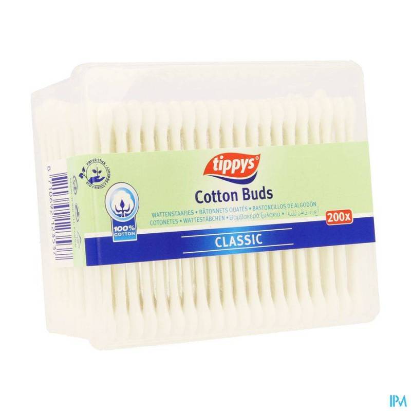 Tippys Classic Wattenstaafjes 200 Stuks