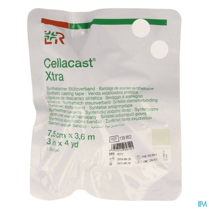 CELLACAST XTRA GIPSWINDEL CREME 7,5CMX3,6M 139852