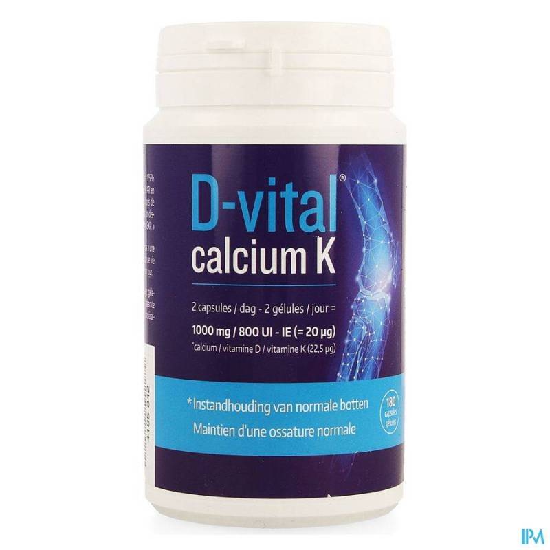 DVITAL CALCIUM K 1000/800         180CAPS