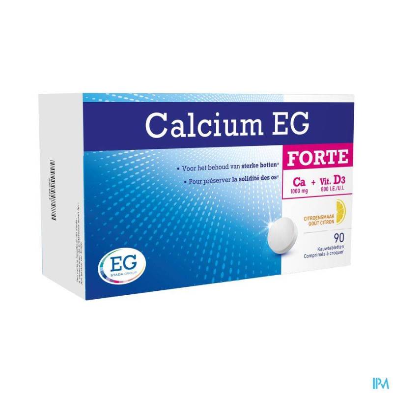 CALCIUM-D FORTE EG 1000MG/800IE CITROEN KAUWTABL90