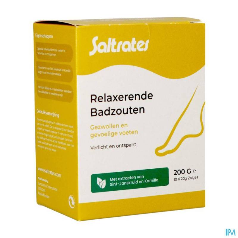 SALTRATEN ZOUT VOETBAD RELAX    10X20G