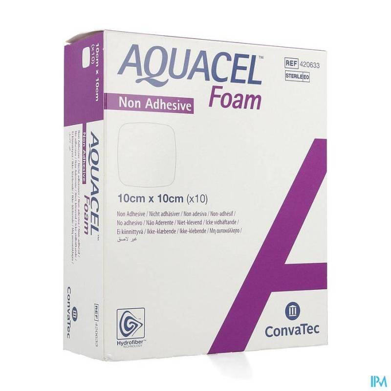 AQUACEL FOAM NON ADHESIEF 10X10CM 10