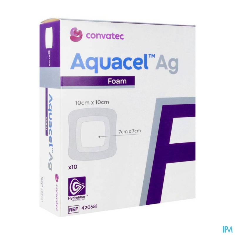 AQUACEL AG FOAM ADHESIEF 10X10CM 10