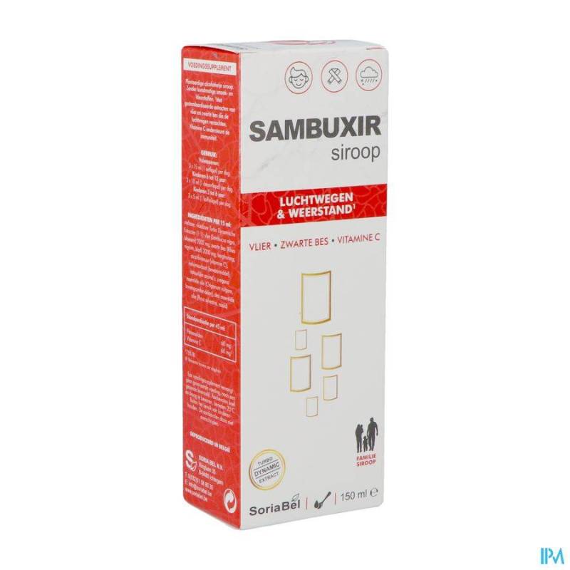 Soria Sambuxir Siroop Luchtwegen en Weerstand 150ml NF