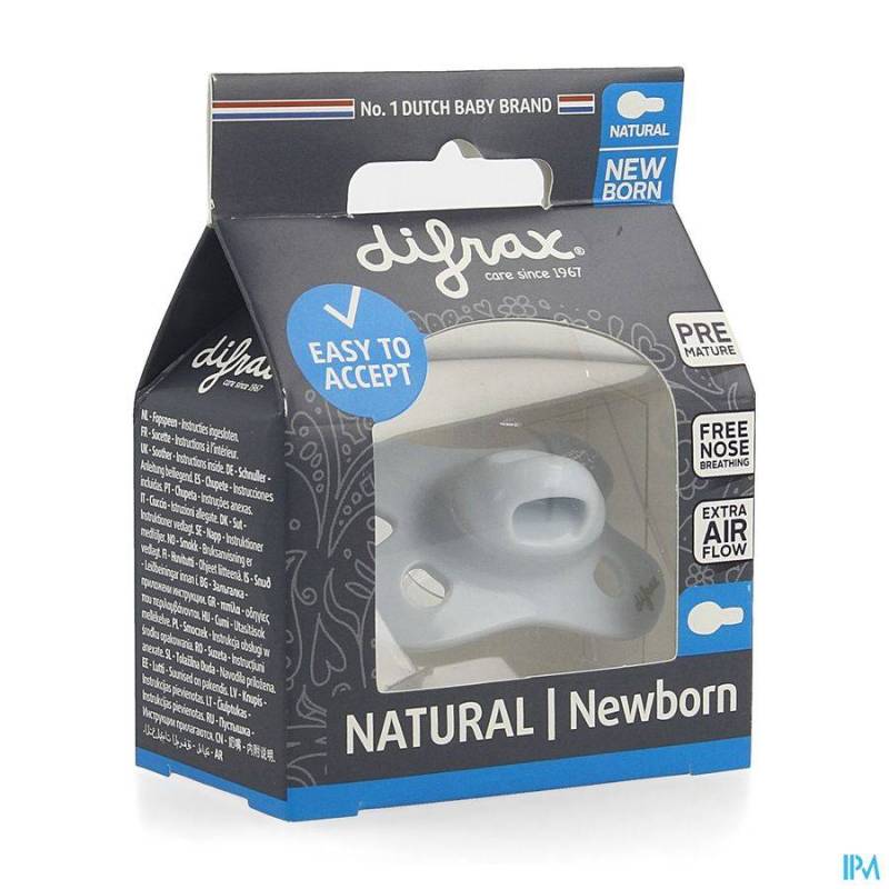 DIFRAX FOPSPEEN NATURAL NEWBORN UNI BLAUW