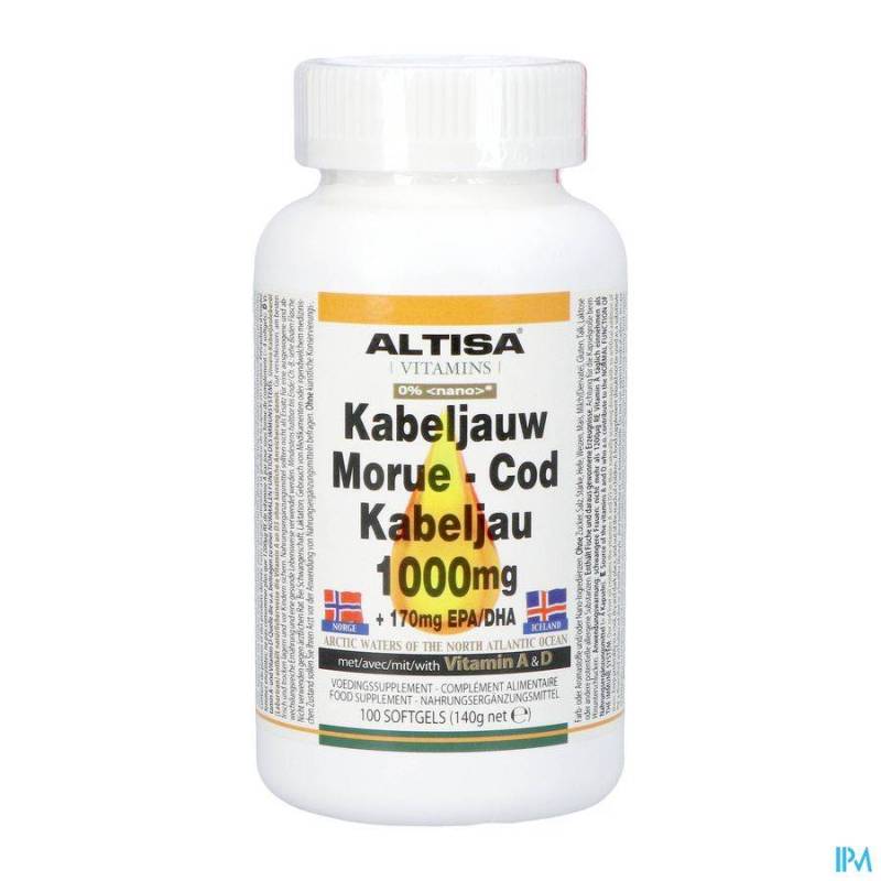 ALTISA LEVERTRAANOLIE 1000MG CAPS 100