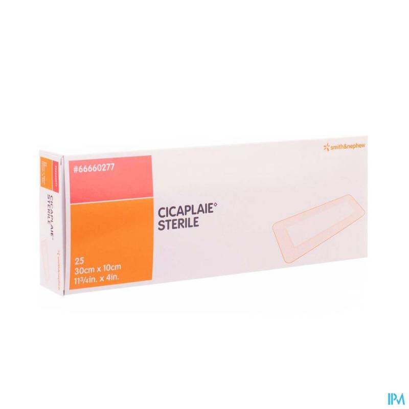 CICAPLAIE VERB STERIEL 30,0CMX10CM 25 66660277