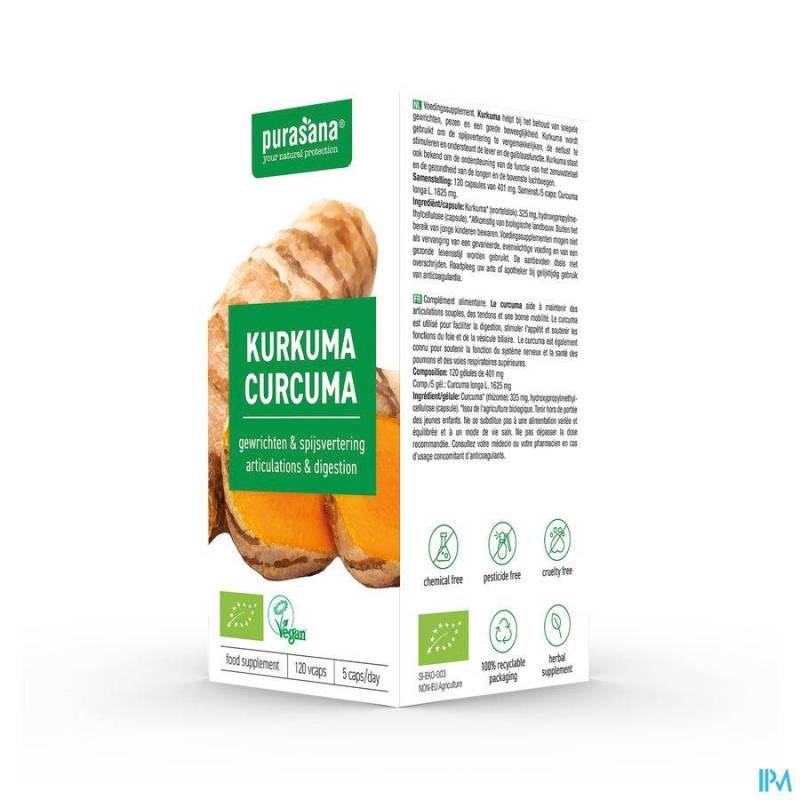 PURASANA CURCUMA BIO CAPS 120
