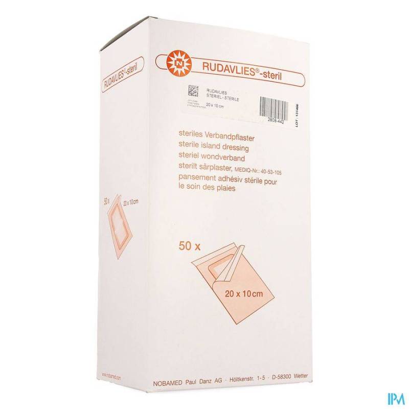 NOBA RUDAVLIES VERB STERIEL 20CMX10CM 50 9280457