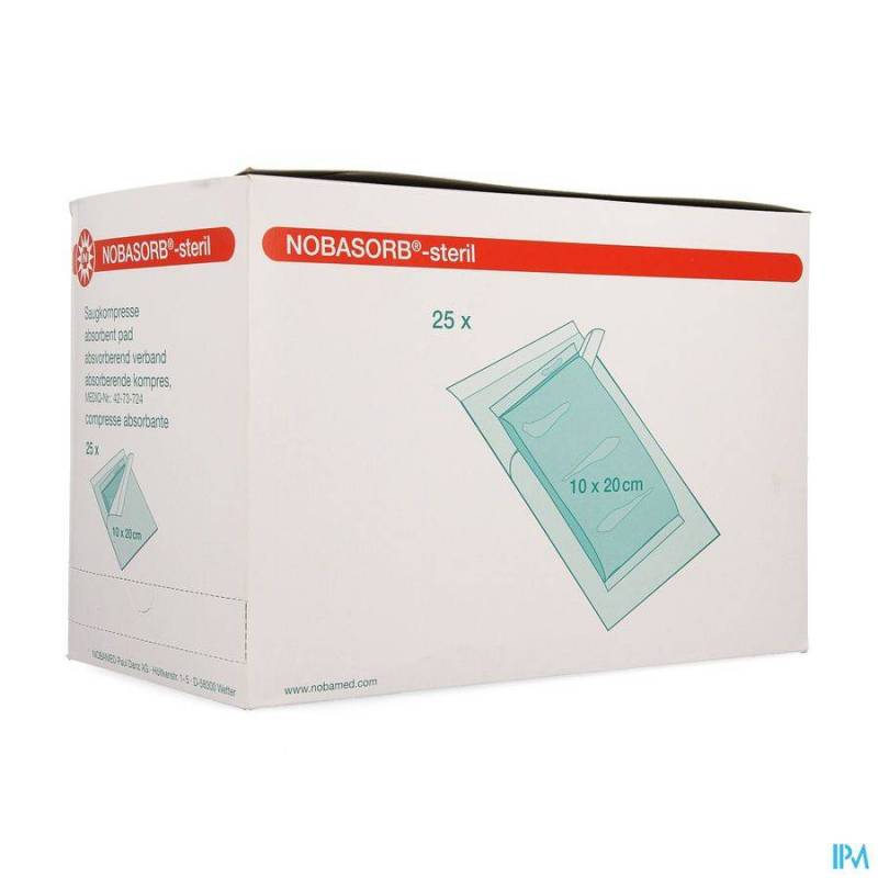 NOBA CP ABSORBANT STERILE 10CMX20CM 25 9350961