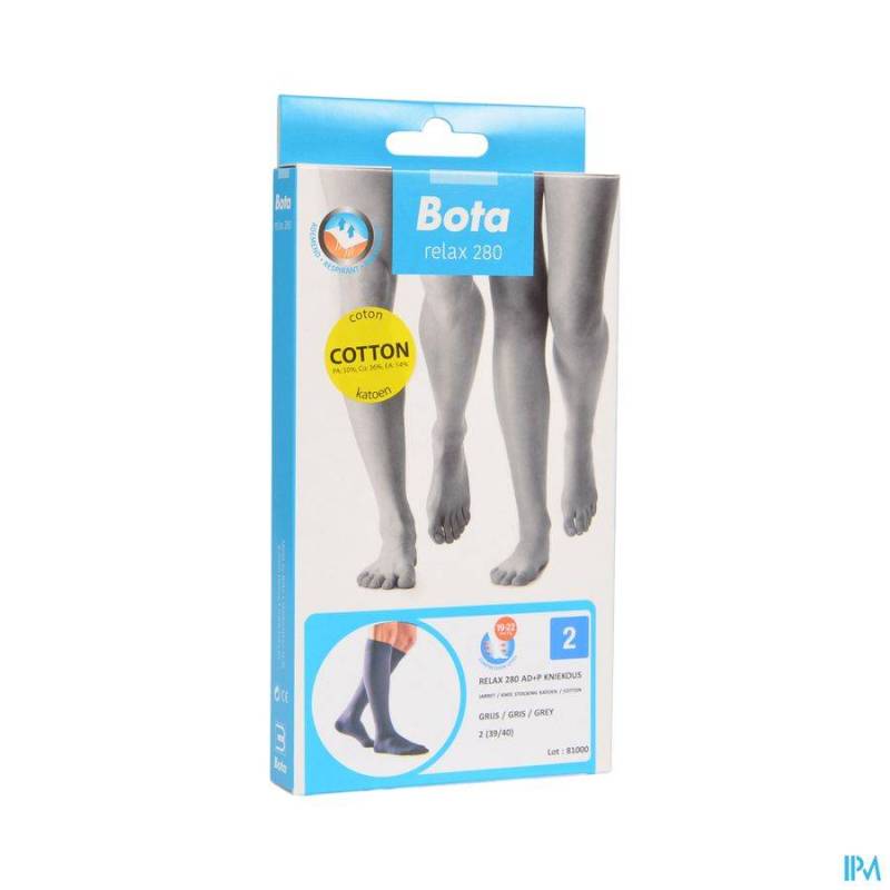 BOTA RELAX 280 KATOEN KORTE KOUS GRIJS N2