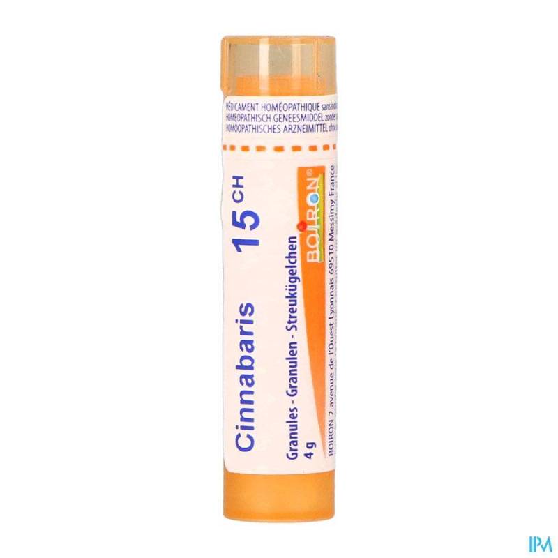 CINNABARIS 15CH GR 4G BOIRON